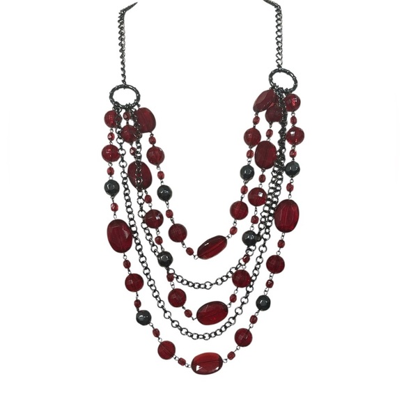 Apt. 9 Jewelry - Apt 9 Red and Black Multi-Strand Necklace